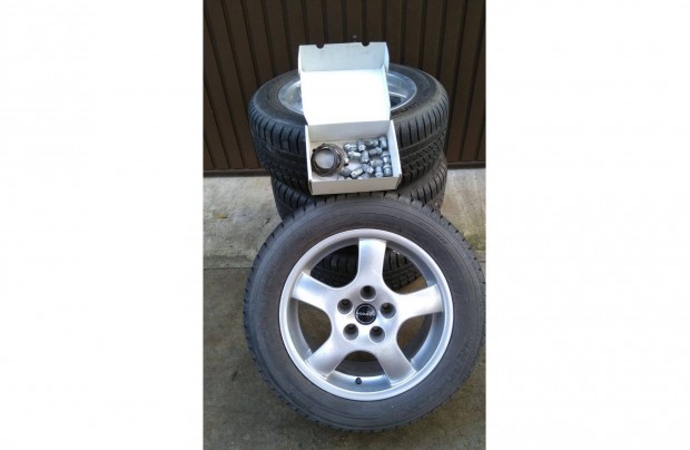 Borbet alufelni és abroncs eladó 16"x7.5" ET 35, 205/60R16 abroncs