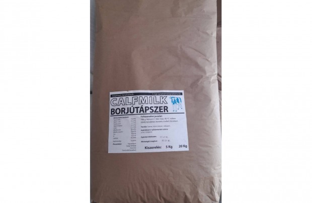 Borj tejpor , Calfmilk tejptl tpszer 20 kg/zsk kiszlltva