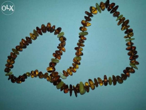 Borostyán lánc eredeti 60 cm 28 gr amber chain