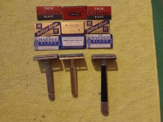 Borotvapenge Borotva Gyjtemny Retro Gillette Soluna Schick USA