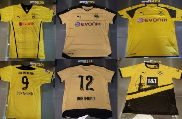 Borussia Dortmund (BVB 09) hasznlt mezek. Mretek: M-L-XL