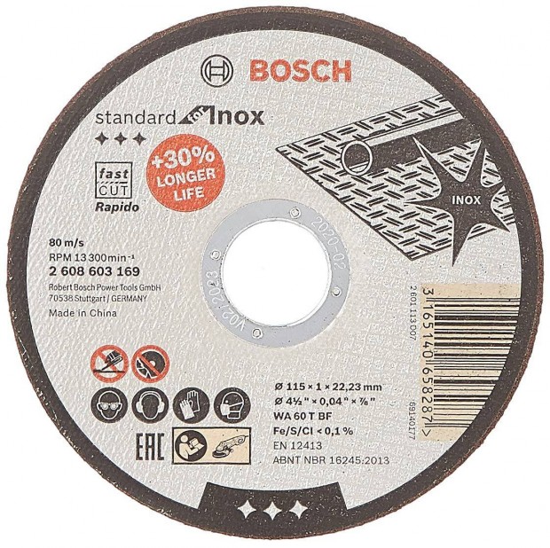 Bosch 115x1x22,23 vgkorong 2608603169 25db/doboz