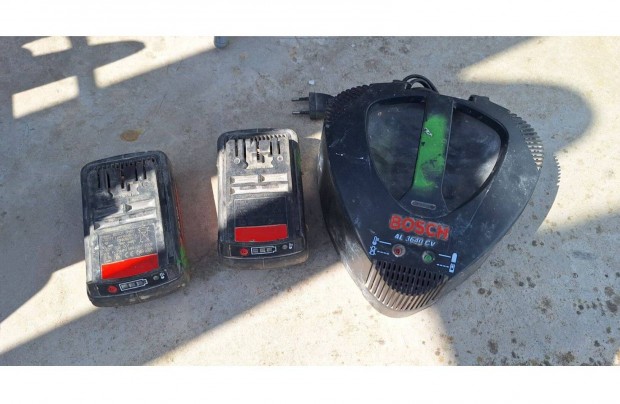 Bosch 36V töltő és 2 akku