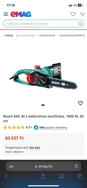 Bosch AKE 30 S elektromos lncfrsz