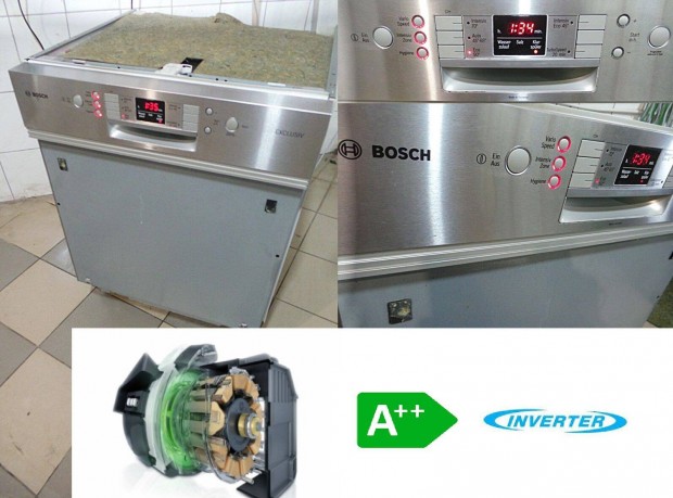 Bosch Exclusiv A++14 terítékes Turbo20 min inverteres mosogatógép