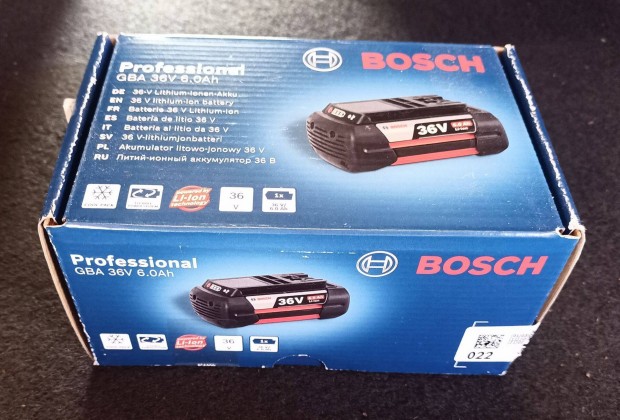 Bosch GBA 36V 6.0Ah akku új, bontatlan, beszerzési áron
