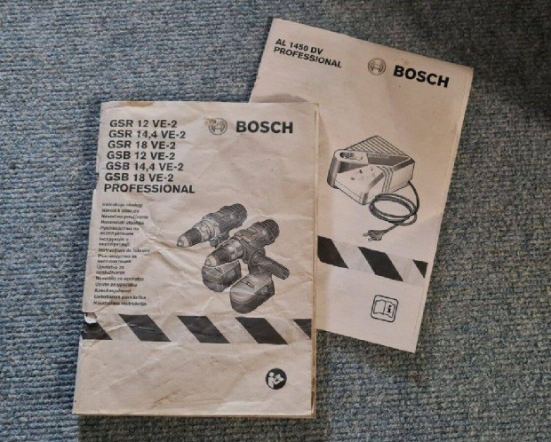 Bosch GSR Gsb gpek s AL 1450 DV akkutlt hasznlati utasts