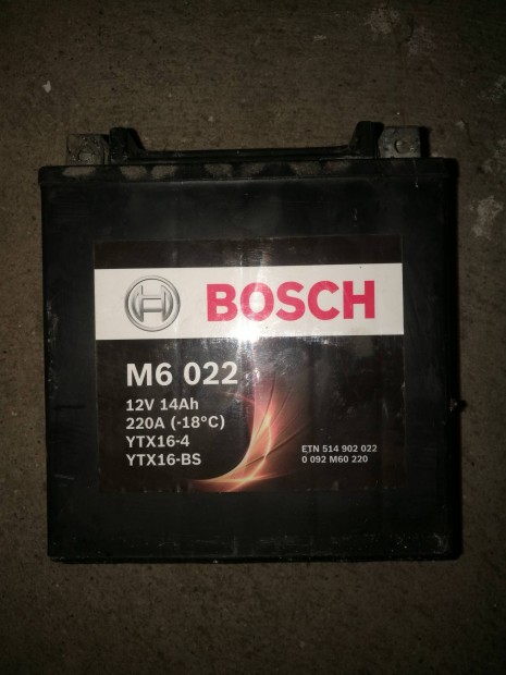 Bosch M6 022 12V 14Ah 220A motorkerkpr akkumultor elad