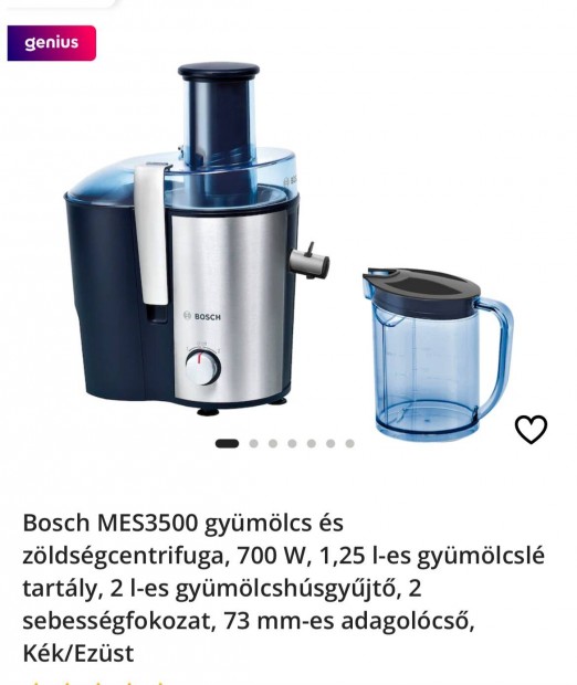 Bosch MES3500 gymlcs s zldsgcentrifuga, gymlcs prs, juicer