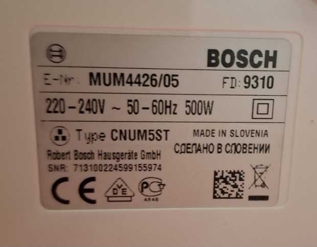 Bosch MuM 4...tartozékok
