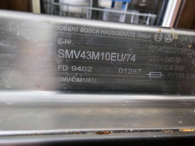 Bosch SMV43M10EU/74 bepthet mosogatgp