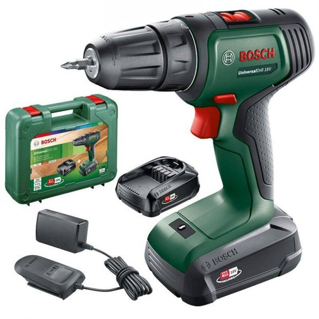 Bosch Universaldrill 18 akkus frcsavaroz 18V 2x1,5Ah,szlltkoffer