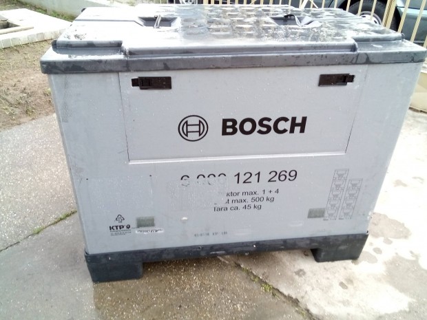 Bosch műanyag tároló összecsukható raklap magasító fedél 