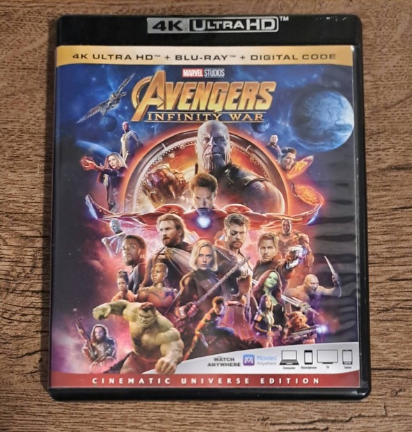 Bosszllk Avengers Vgtelen Hbor Marvel 4K UHD Blu Ray 