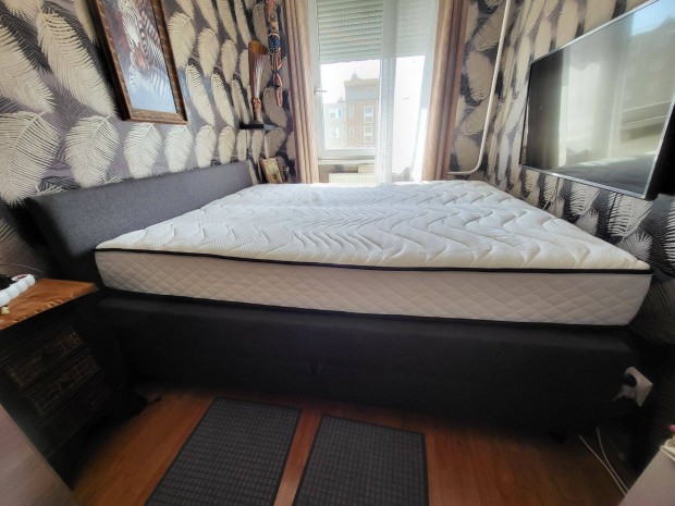 Boxing ágy, 160x200(dupla nagy ágyneműtartós)és Luxus matrac 7zónás