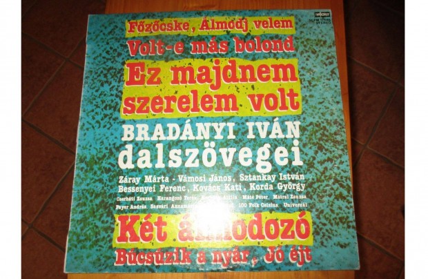 Bradányi Iván dalszövegei bakelit hanglemez eladó
