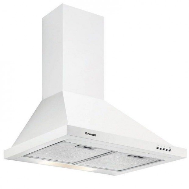 Brandt Ad1006W 60 cm széles kürtős páraelszívó, 192W, 604m3/h - fehér