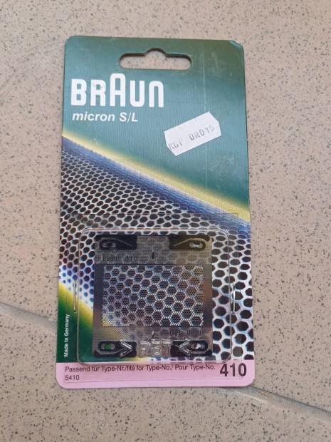 Braun 410 szita micron S/L j, bontatlan gyri csomag