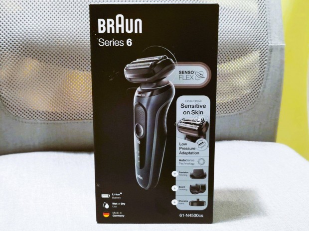 Braun Series 6 j elektromos borotva trimmer +5v garancia szakllvg