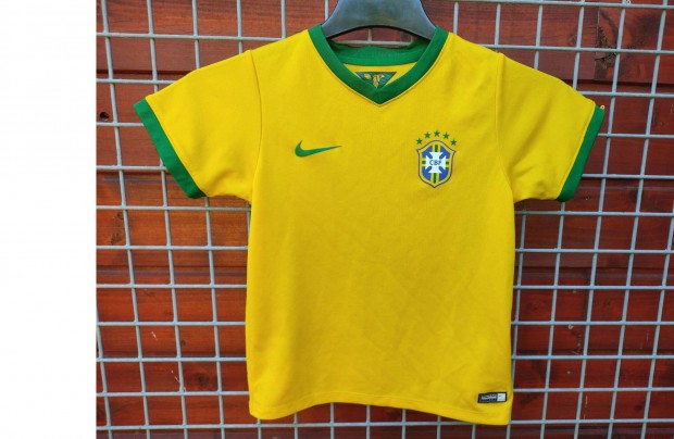 Brazil vlogatott eredeti Nike 2014-es gyerek srga mez (110-116)