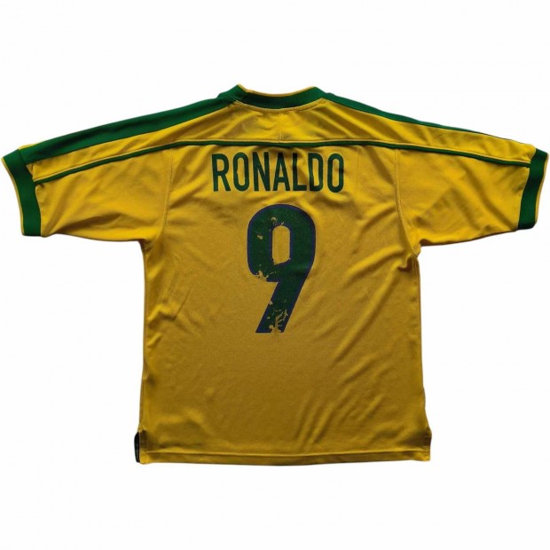 Brazlia Brazil vlogatott 1998-2000 Nike hazai Ronaldo foci mez M-es