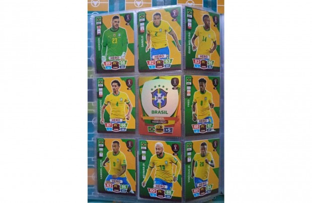 Brazlia Teljes sor Panini Fifa World Cup 2022 Qatar krtya