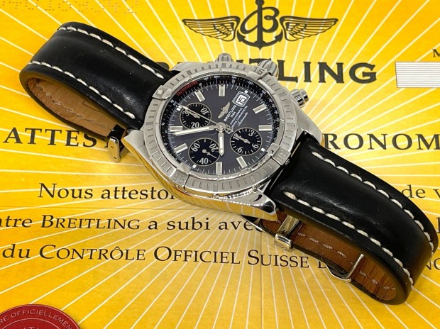 Breitling Chronomat Evolution szrke-fekete szervizelve 44 Lgsw