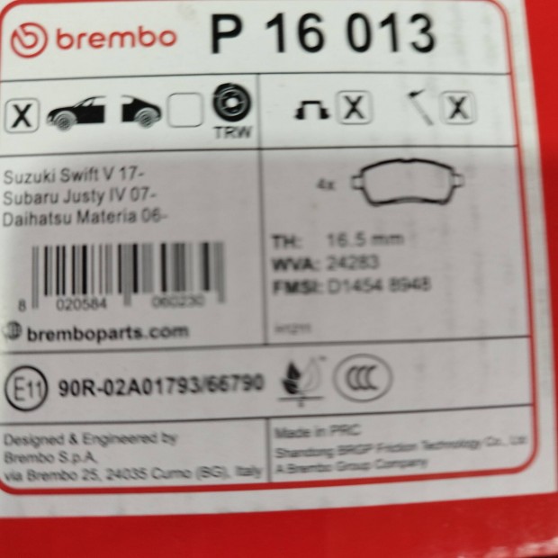 Brembo P 16 013 els fkbett 