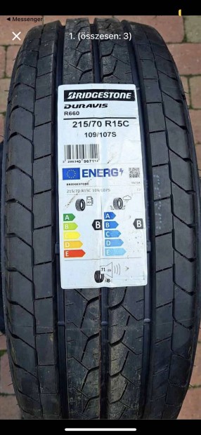 Bridgestone 215 70 R15C nyári gumi új