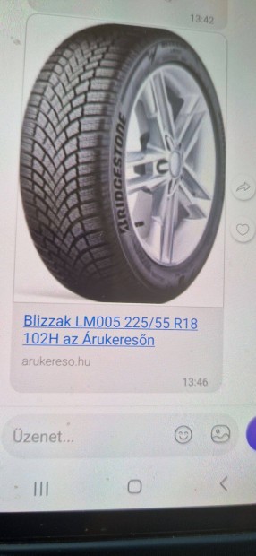 Brigstone 'Blizzak 4'db tli gumi, 225x55xR18 mretben.!