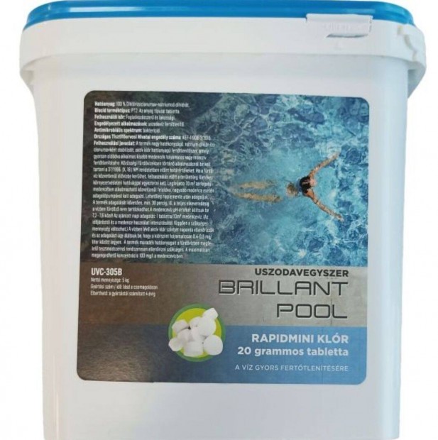 Brillant Pool: Rapidmini klór 20g-os tabletta - 5 kg