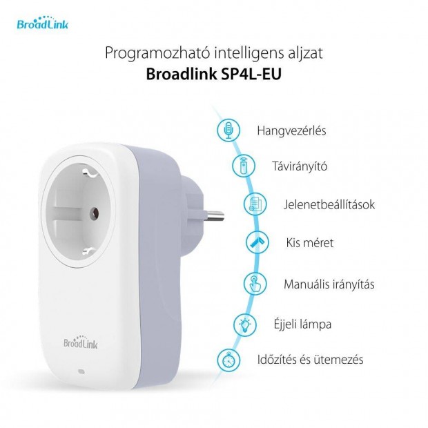 Broadlink SP4L-EU intelligens Wi-Fi aljzat