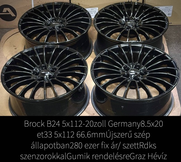 Brock 20 zoll 5x112 jszer alufenik
