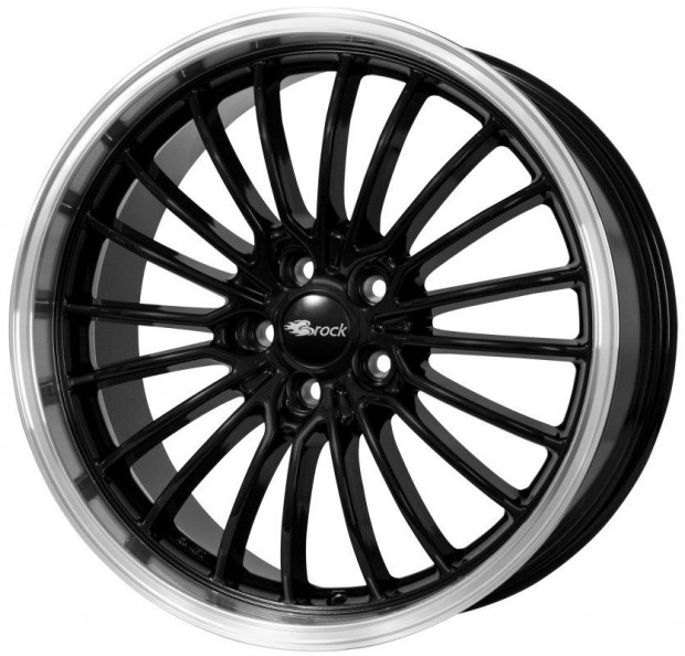Brock B24GP SGHP - F�nyes fekete perem pol�rozott 8,5X19 5X110 ET32