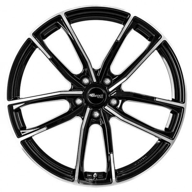 Brock B38 SGVP - Fnyes fekete polrozott 8X18 5X110 ET40 CB65,1 |