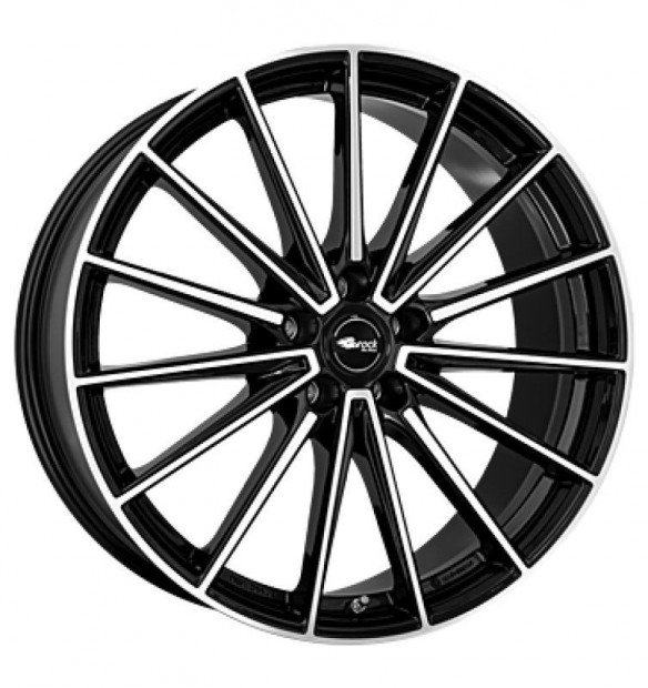 Brock B43 SGVP - Fényes fekete polírozott 8X20 5X114,3 ET45 CB66,1 |