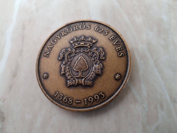 Bronz emlkrem Nagykrs 625 ves 1368-1993