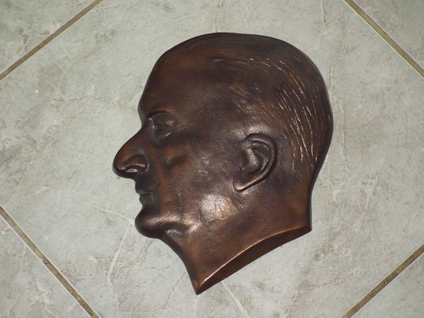 Bronz öntött falikép Vitéz nagybányai Horthy Miklós ritka