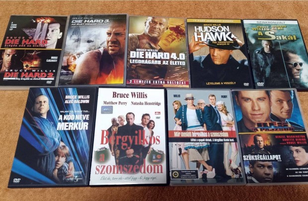 Bruce Willis Gyjtemny Die Hard Hudson Hawk A sakl . 12 DVD