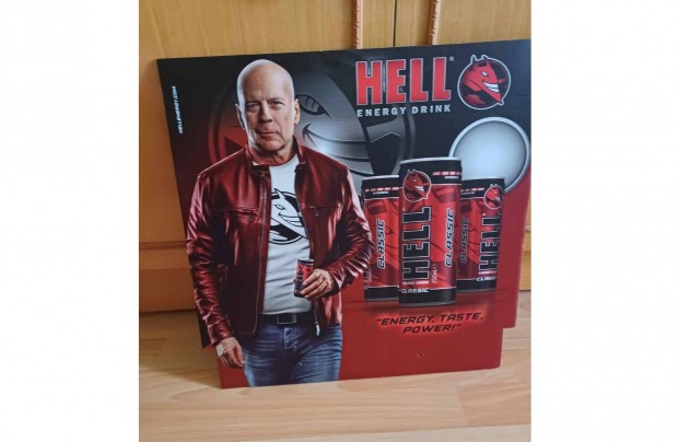 Bruce Willis Hell energiaital karton reklmtbla