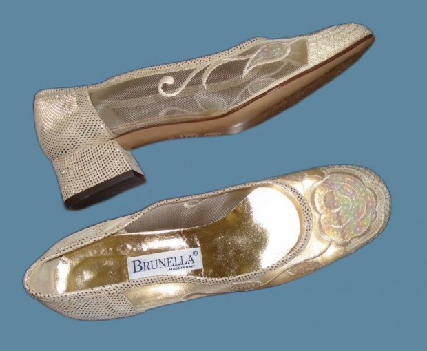 Brunella olasz vintage csipks-hmzett cip 1x haszn.39,5