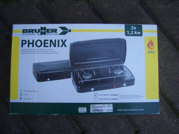 Brunner Camping kemping gázfőző phoenix Új!!! bontatlan