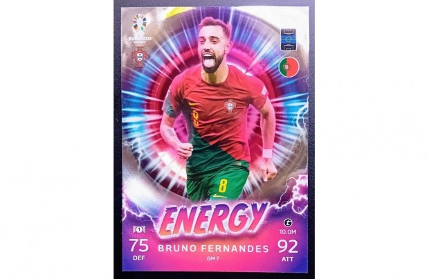 Bruno Fernandes Portuglia Energy focis krtya Match Attax Euro 2024