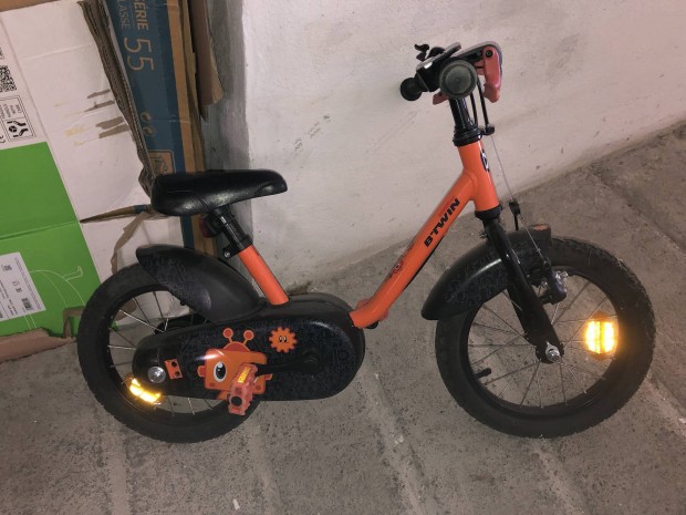 Btwin 14" gyerek bicikli tmasztkerkkel