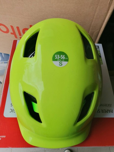 Btwin Gyerek bukósisak S méret 53-56 cm Neon zöld