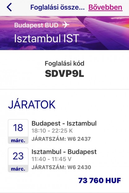 Budapest-Isztambul retr repljegy