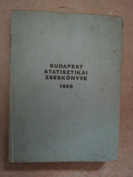 Budapest statisztikai zsebknyve 1959