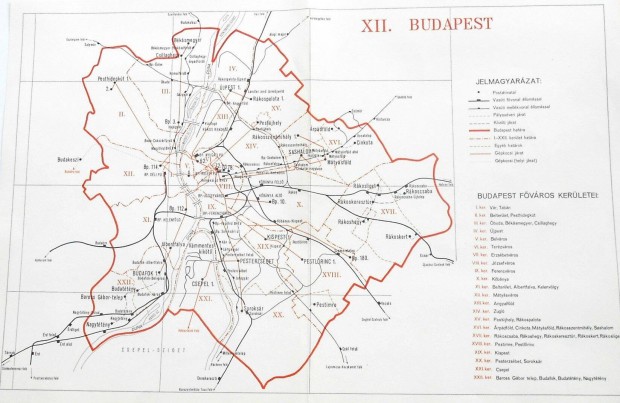 Budapest vonalcsoport postajrat vastvonal