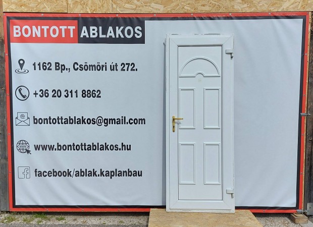 Budapesten hasznlt bontott hszigetelt bejrati ajt elad 80 x 210