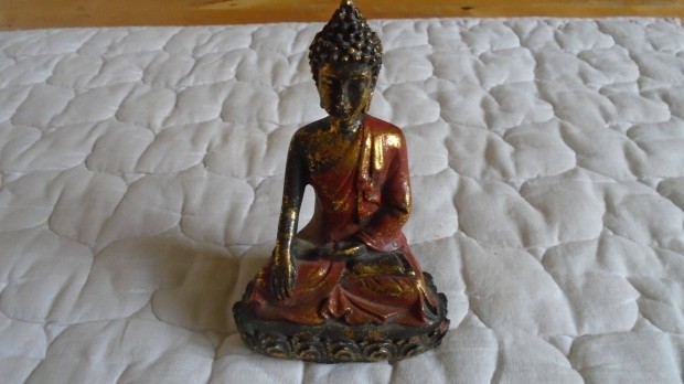 Buddha Ni l szobor - arany-barns szn, kermia - jszer